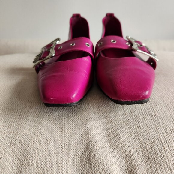 Sz8.5 - John Fluevog Misty Magenta Mary Jane Flats - EUC - Picture 6 of 10